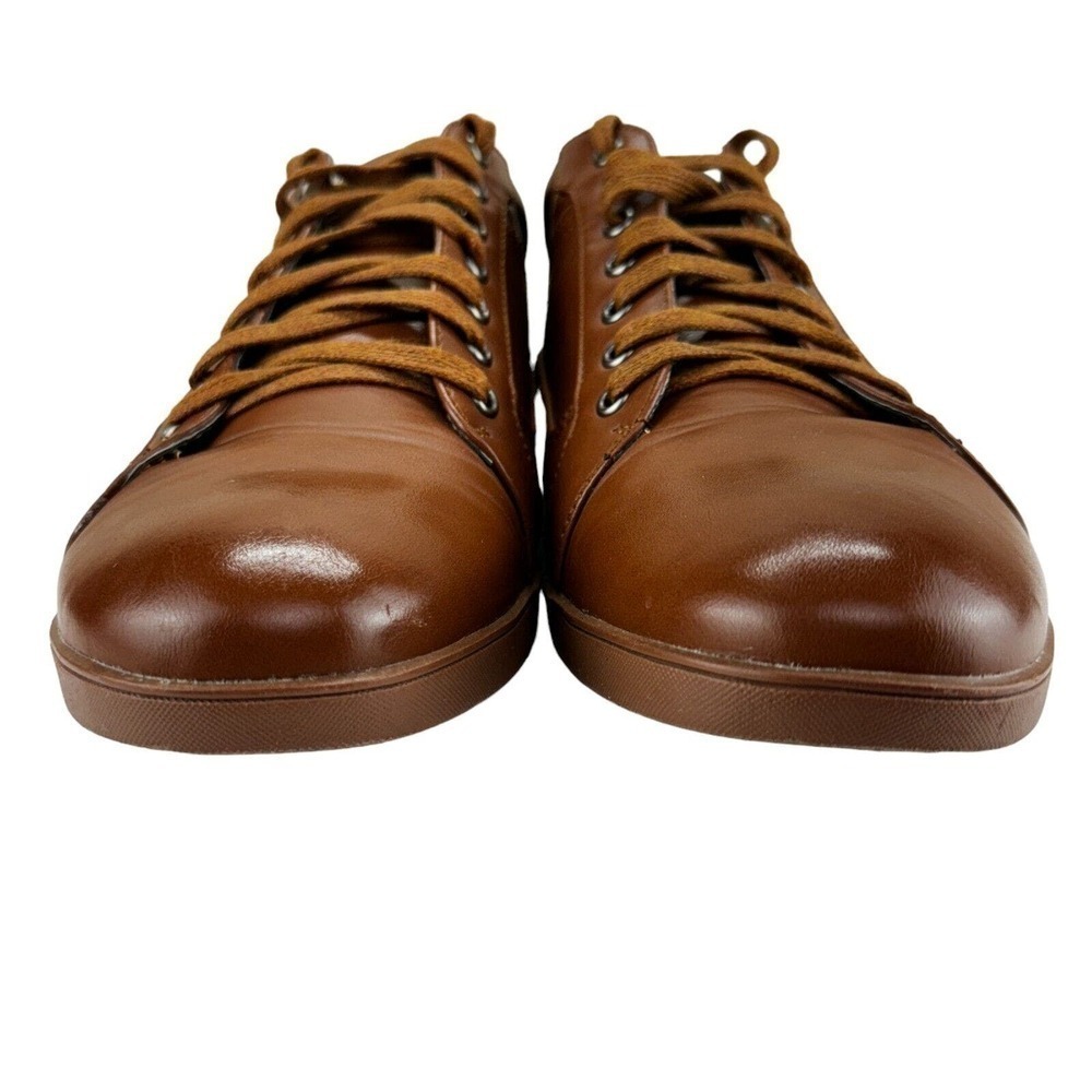 Tayno Shoes Mens 11 Berny Coffee Lace Up Low Top Brown Classic Casual Dress - Picture 5 of 14